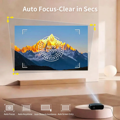 1080P UHD Home Theater Projector Auto Focus WiFi