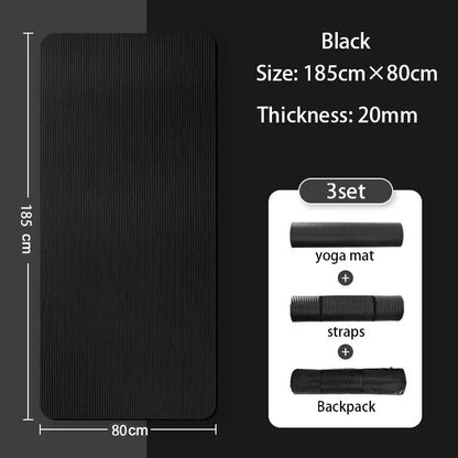 Heavy Duty 185x80cm Yoga Mat Waterproof & High Density