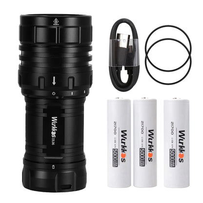 Professional Underwater Dive Torch 15000 Lumen Rechargeable 5000K
