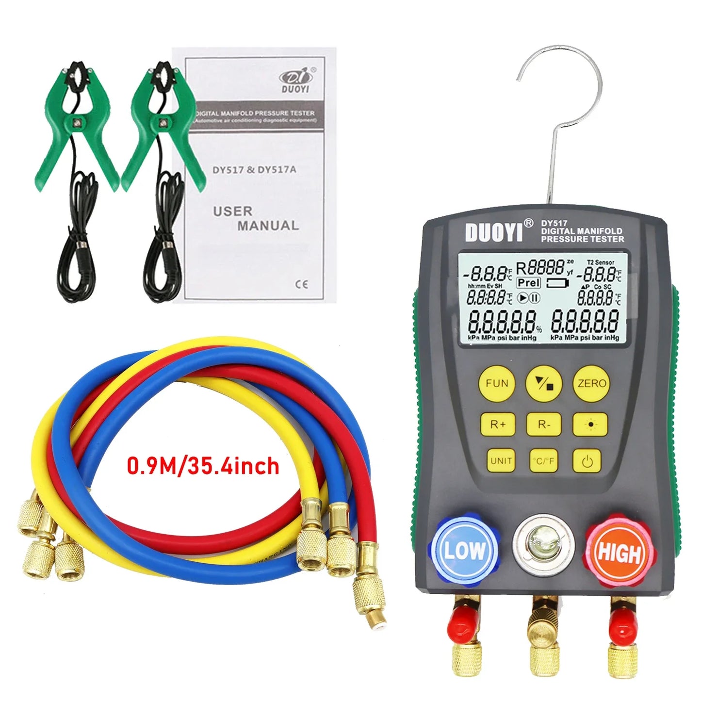 Digital HVAC Manifold Gauge Set with WiFi