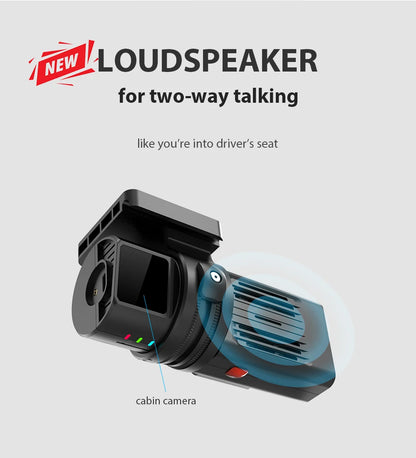 Rotatable Dual Lens Dash Cam with 4G Live Streaming