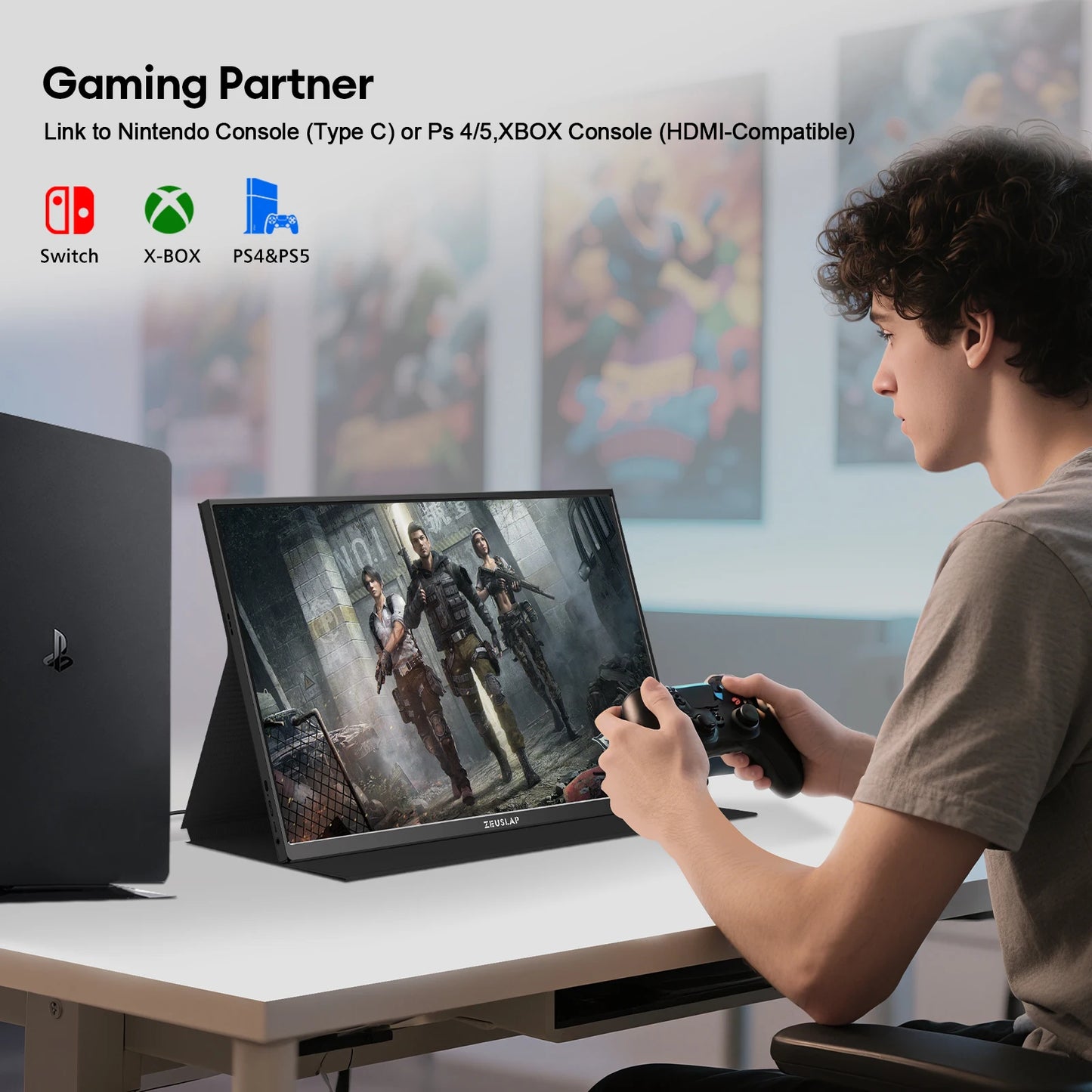 High-Resolution 16" IPS Portable Display 1200P 100% sRGB