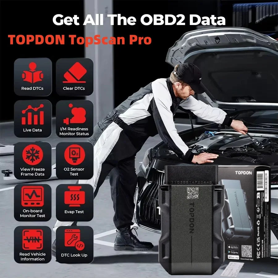 Professional OBD2 Diagnostic Scanner with 13 Reset Functions