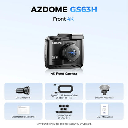 Car DVR 1-Channel ADAS 4K 150 FOV