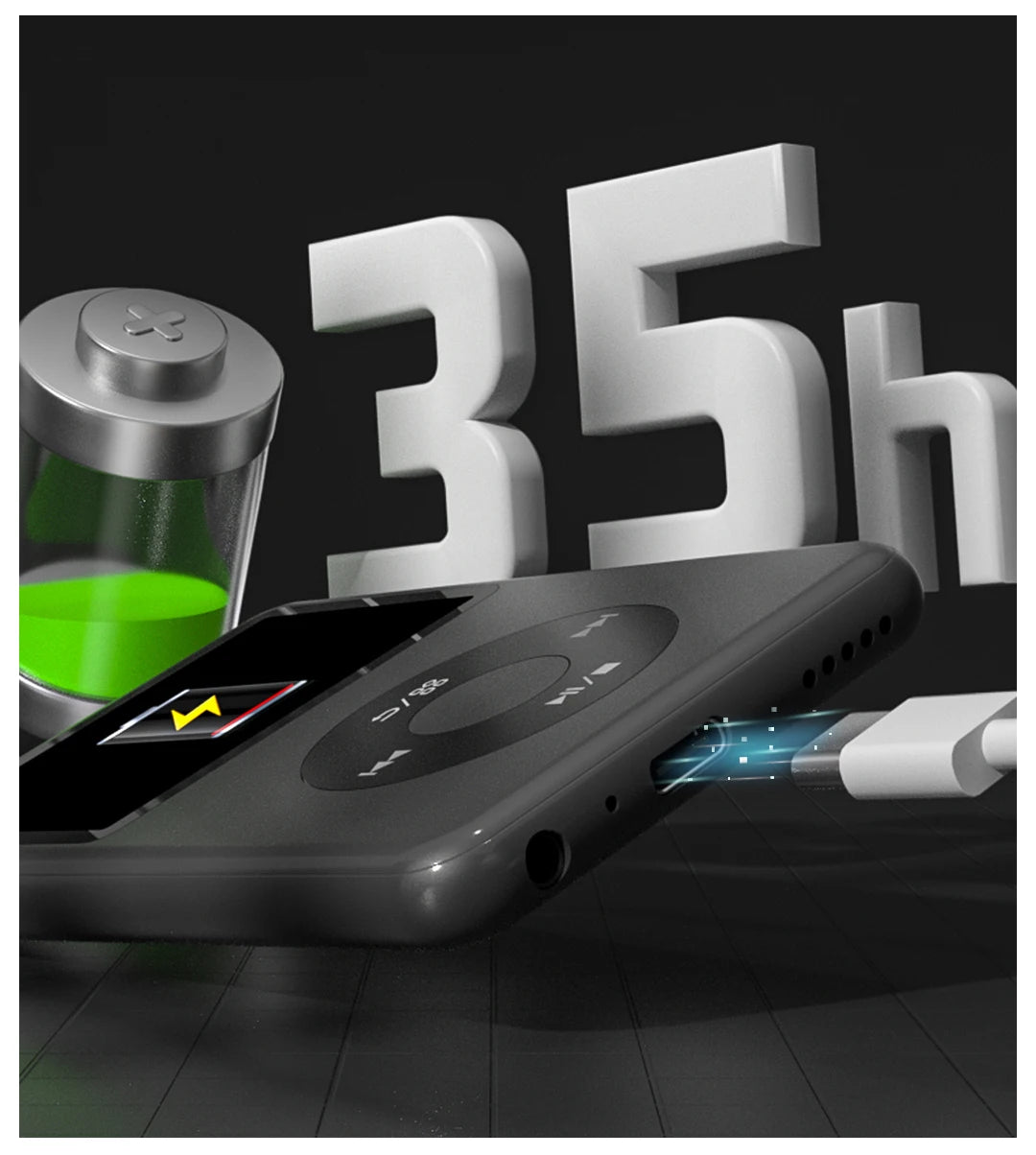 Portable 64GB HiFi Music Player with Bluetooth & FM