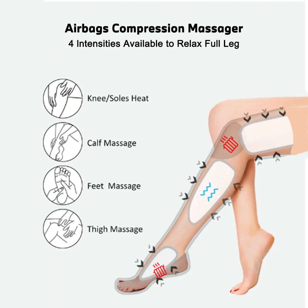 Air Compression Leg Massager for Circulation and Recovery