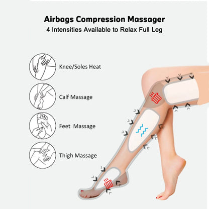 Air Compression Leg Massager for Circulation and Recovery