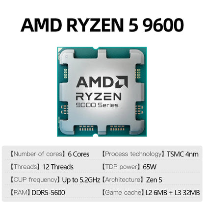 Ryzen 5 9600 6-Core 12-Thread AM5 Desktop Processor