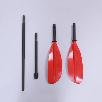 Red 4 Section Kayak Paddle Fibreglass Shaft SUP Oar