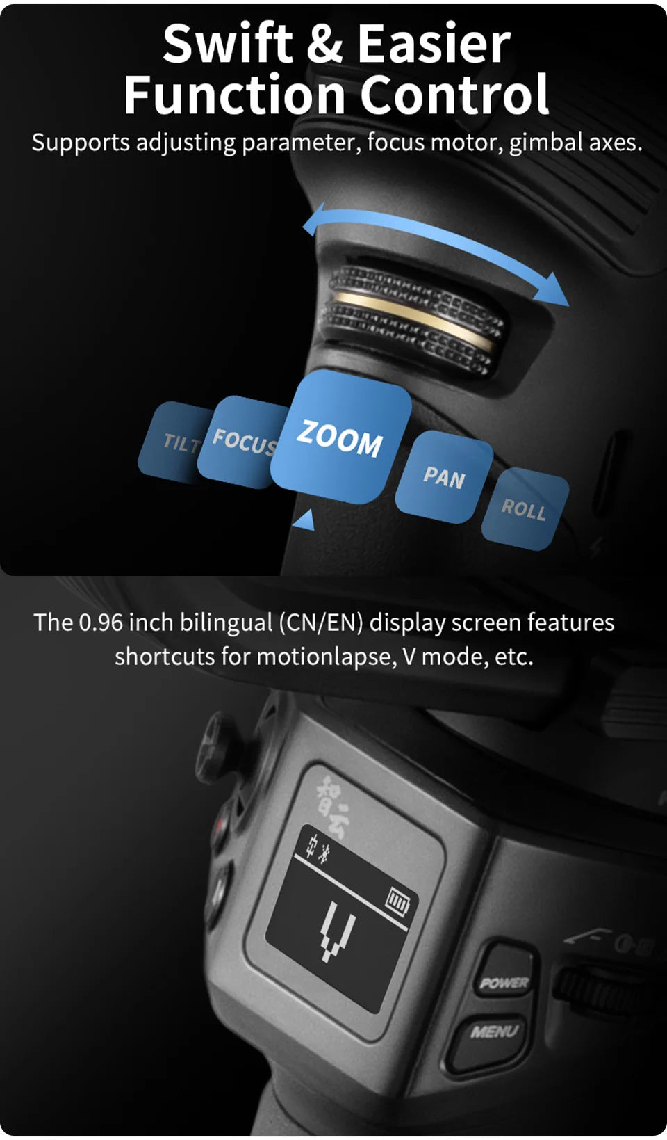 3 Axis Handheld Camera Gimbal Stabilizer for DSLR