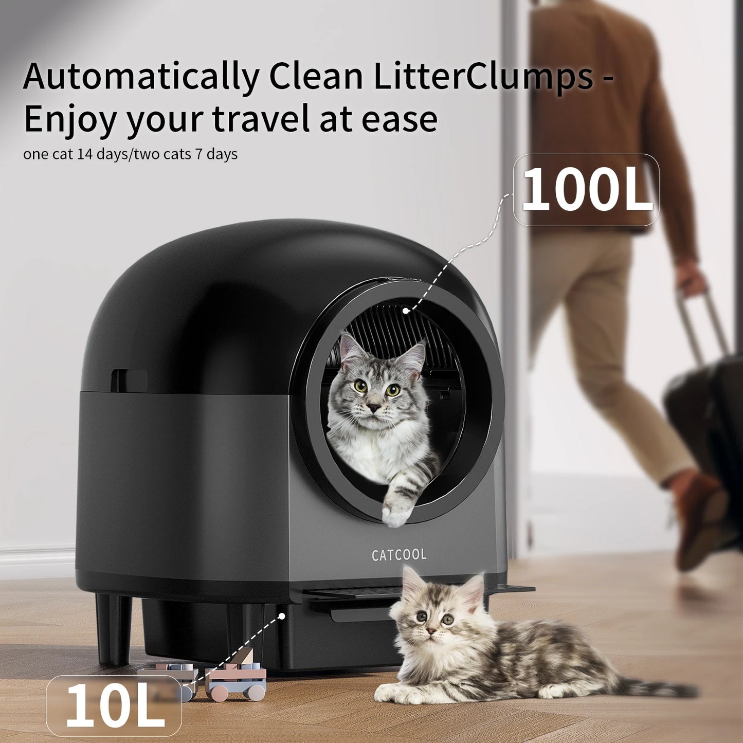 Automatic Self-Cleaning Cat Litter Box 110L Smart Toilet