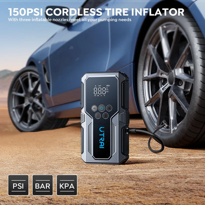 Rechargeable 1500A Battery Booster with Air Pump