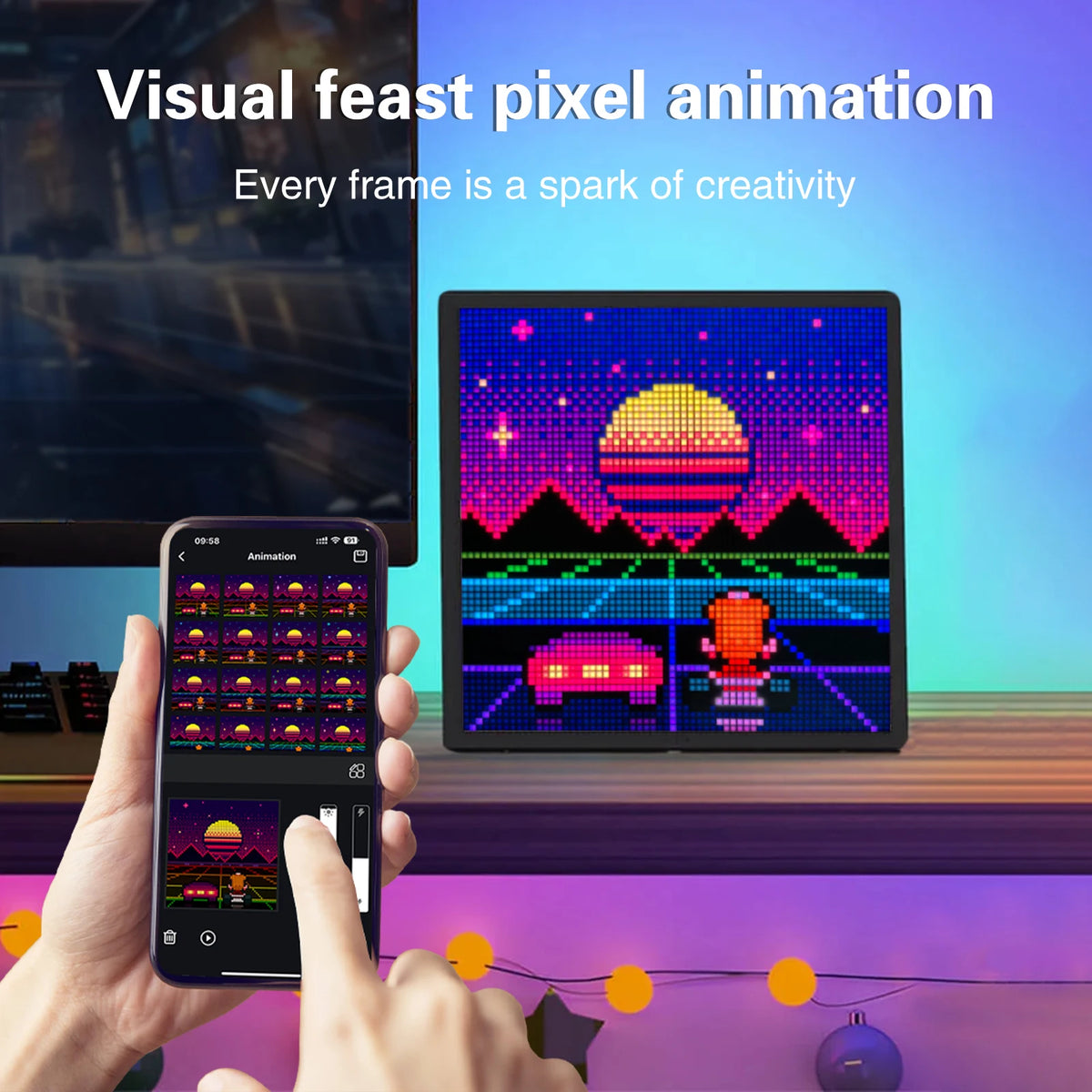 Programmable LED Matrix Screen 64×64 for Pixel Art