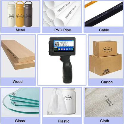 Smart Handheld Barcode and Logo Printing Machine with 2 Inks