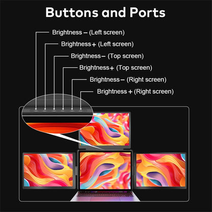 16" Portable FHD Sub Screen for Notebook Expansion