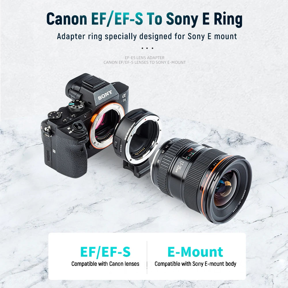 Autofocus EF to E Mount Lens Adapter Mirrorless Cameras