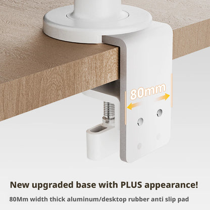 Grey Desktop Monitor Stand with Clamp Mount