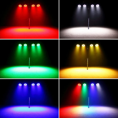 4 Pack 200W RGBW LED Par Lights with DMX Control