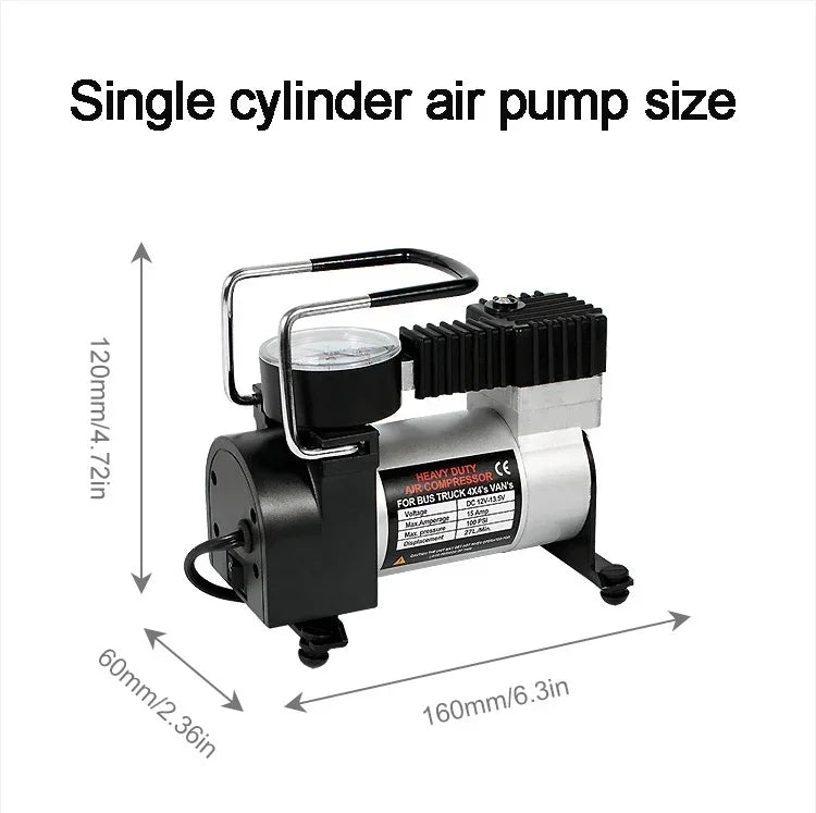Compact 12V/220V Air Pump for Vehicles