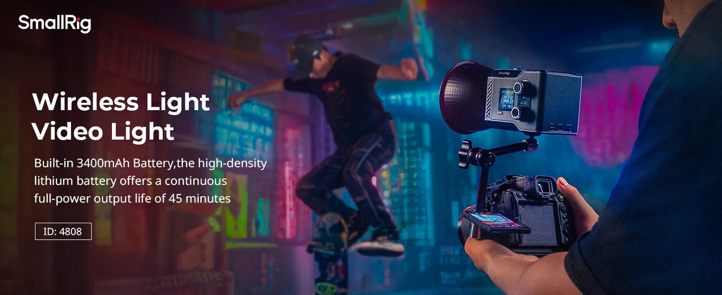 Portable RGB Video Light with APP Control and Colour Filters