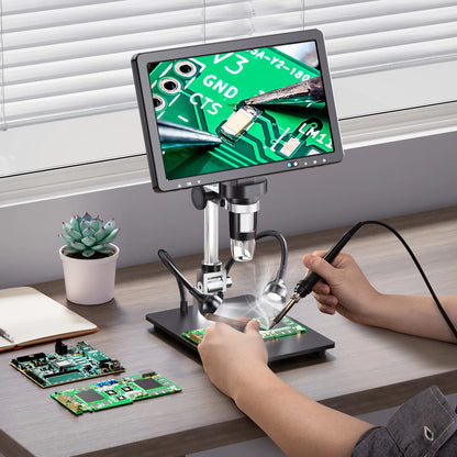 10.1in HDMI Digital Microscope 2000X 20MP Electronics Repair