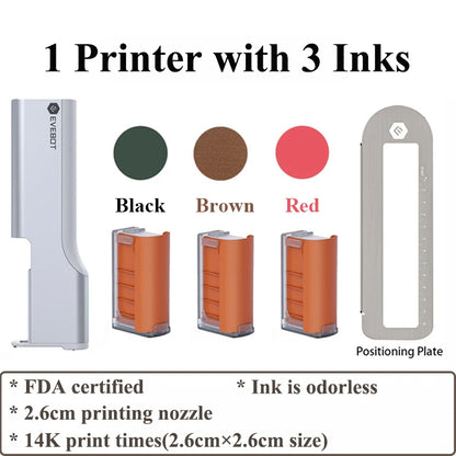 Portable Food Grade Print Pen 3-Ink Set
