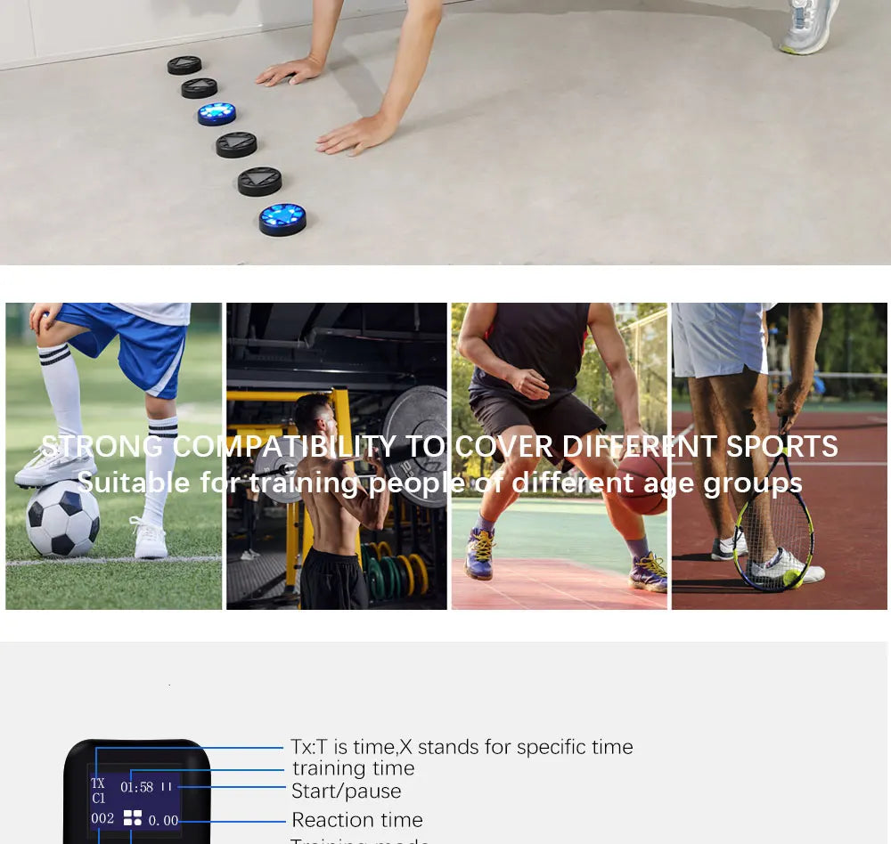 Multi Functional Training Lights Set of 6 with Remote Control