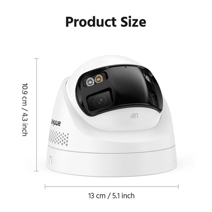 8MP 4K Outdoor Security Camera with Dual Lens and Audio