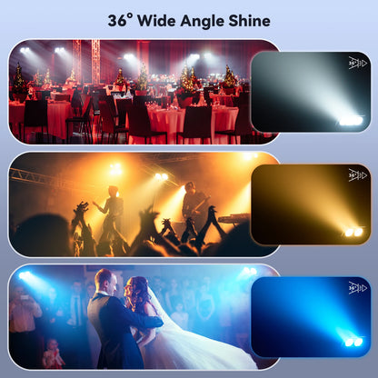 4 Pack COB LED Stage Lights for Weddings and Parties
