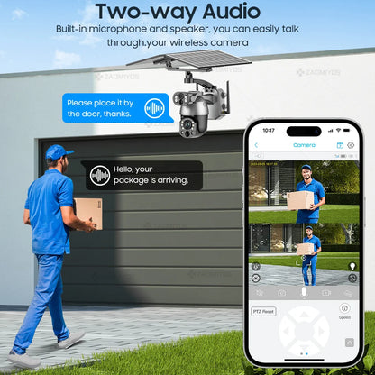 Wireless 10MP WiFi Camera with Built-In 64GB Memory