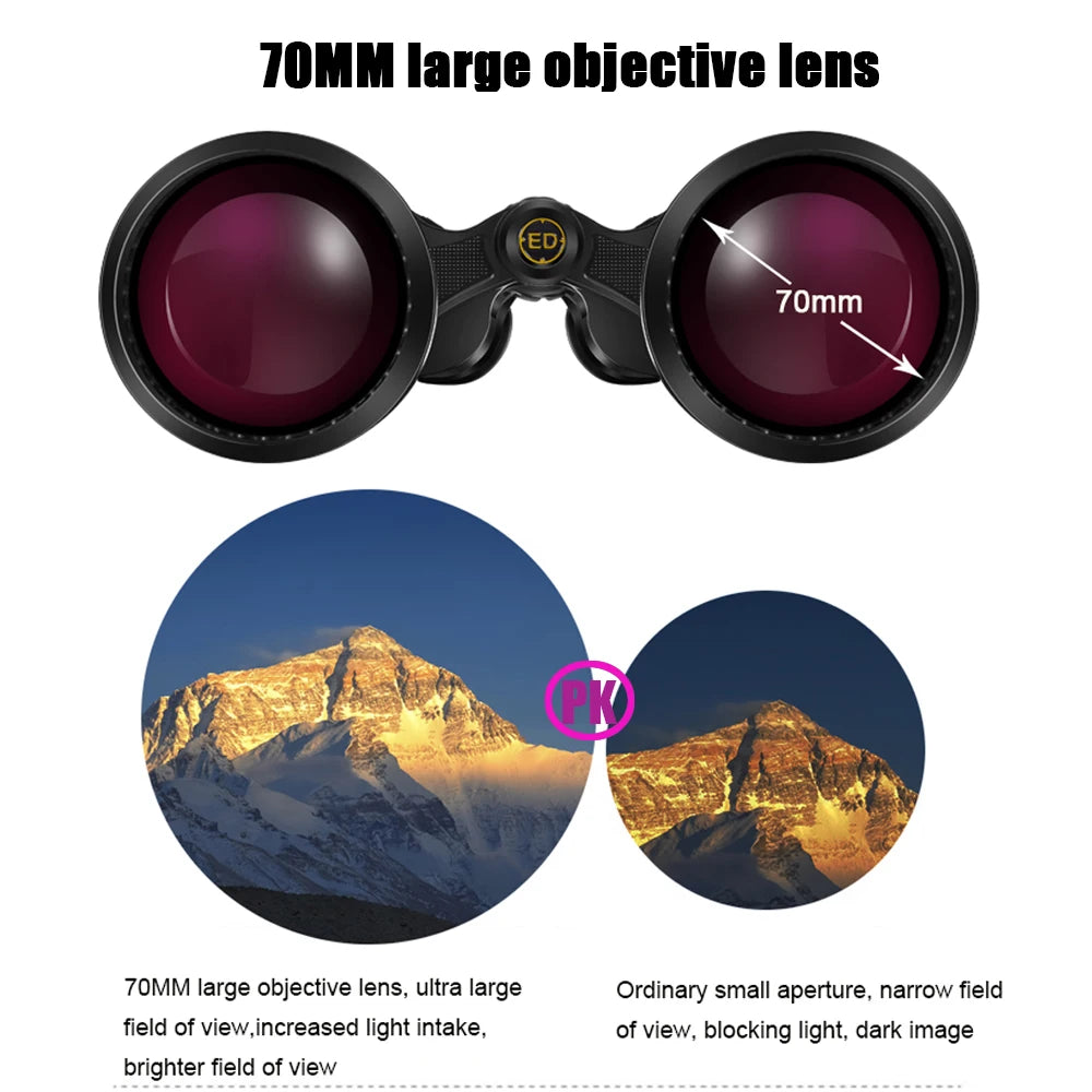 High Magnification 25-75x70 Telescope Binoculars Ultra Clear