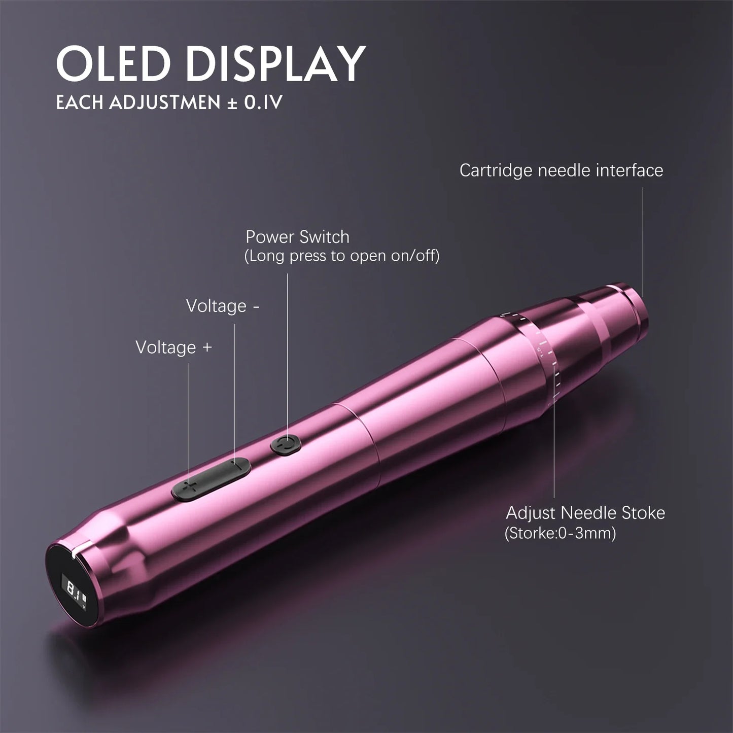 Portable Black SPMU Pen for Permanent Makeup