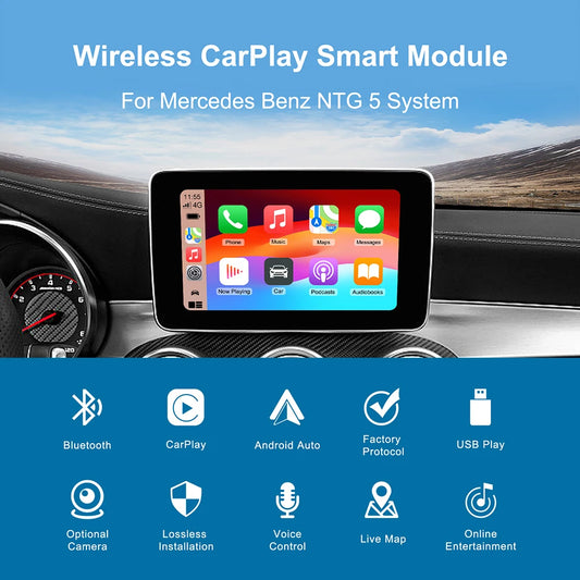 Smart Wireless Car Play Auto Receiver for Benz NTG 5.0