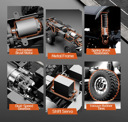 6WD RC Climbing Truck Off-Road LED Lights