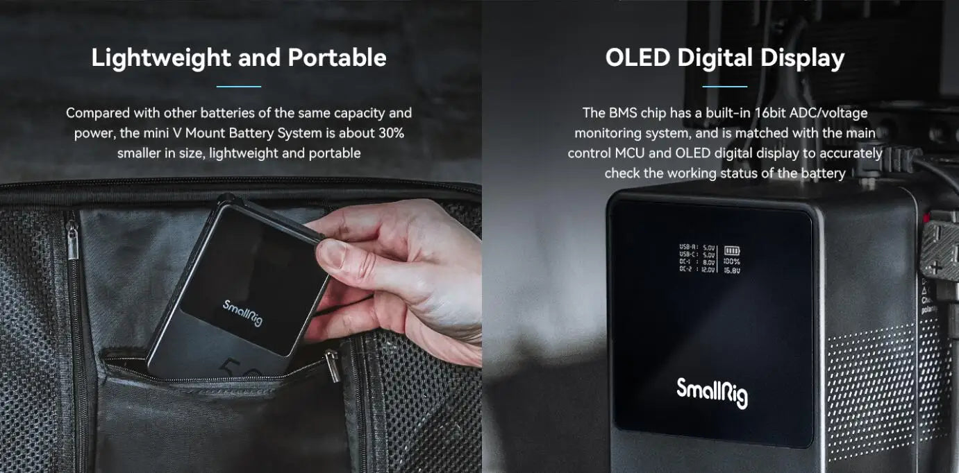 Lightweight V-Mount Battery for Cameras