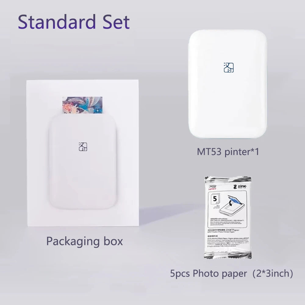 Cordless 2x3 Inch Mini Photo Printer Bluetooth