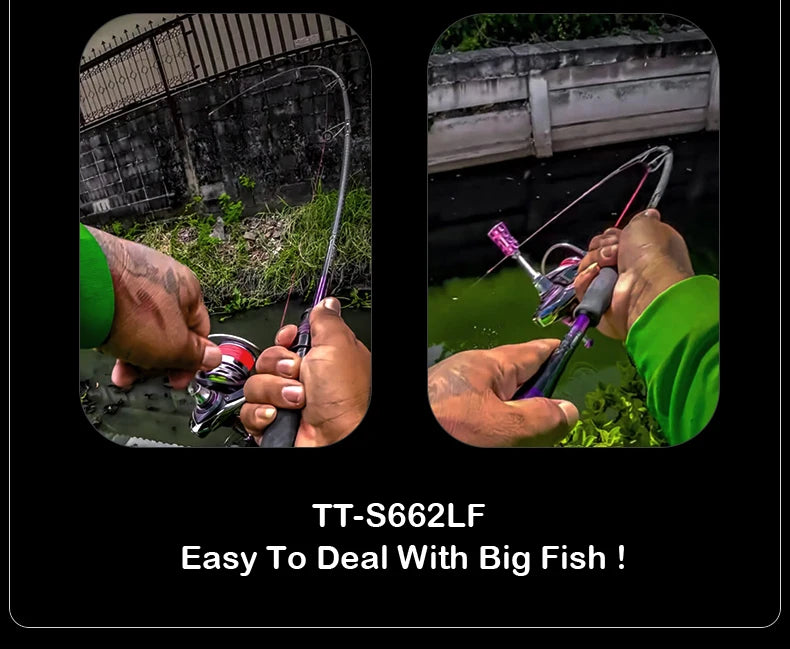 Durable 6'6" Casting Lure Rod with Alconite Guides