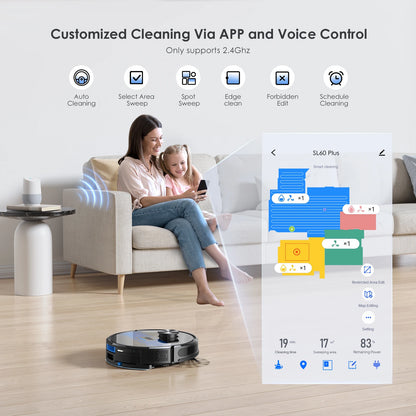 Smart Robot Vacuum Mop Combo 4500Pa with Auto Empty Bin