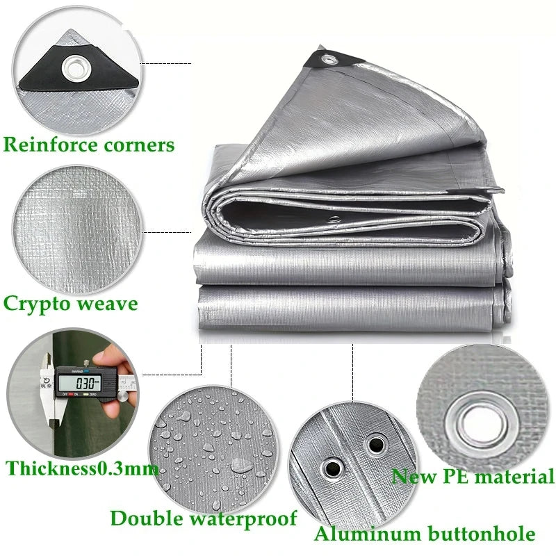 Heavy Duty Waterproof Tarp Outdoor Cover 4x5m