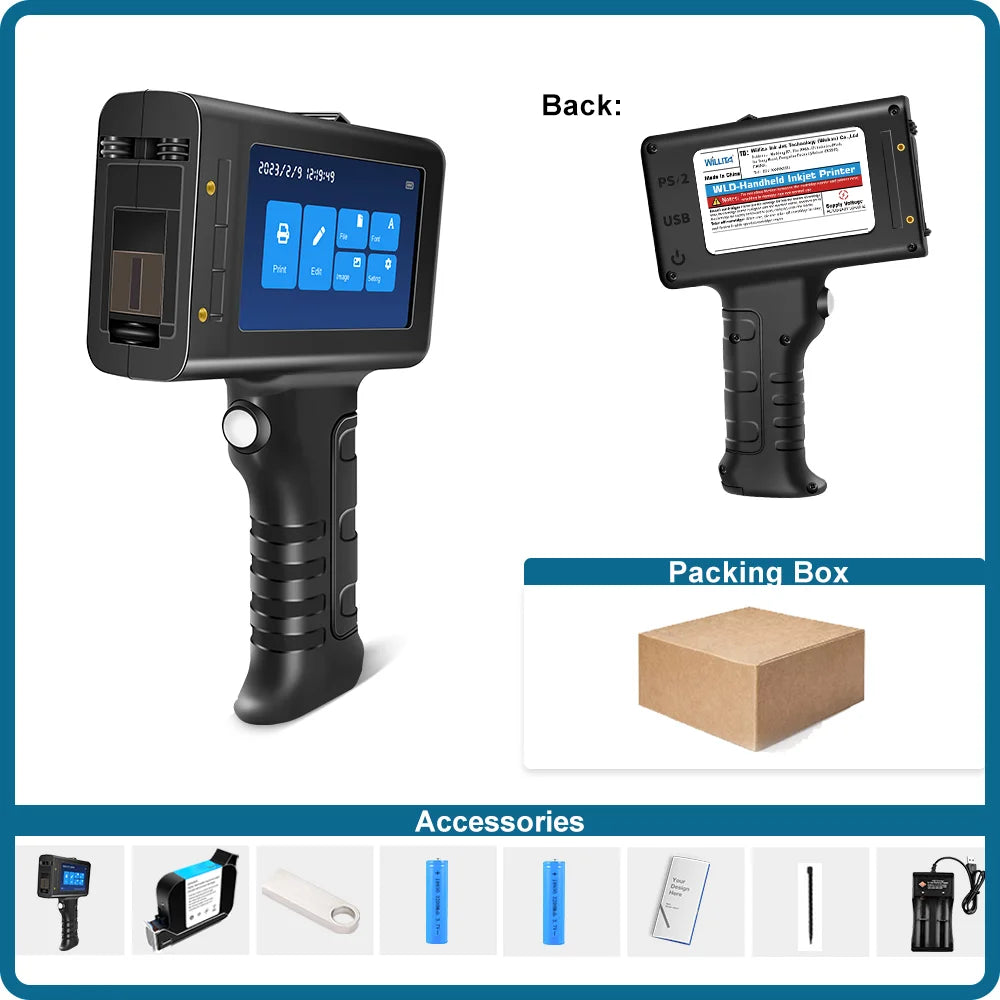 Portable Industrial Inkjet Printer for Batch Coding