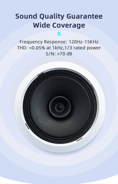 Wireless Ceiling Speaker Set with Amplifier and Passive Units