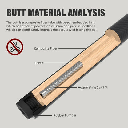 Lightweight Cue Carry Case for 12.5mm Tip Cue