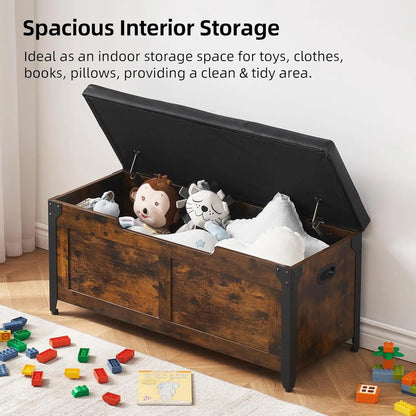 Retro Storage Chest Ottoman Bench Bedroom & Entryway