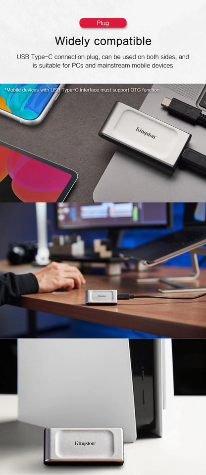 Kingston High-Speed 2TB USB-C Solid State External Drive