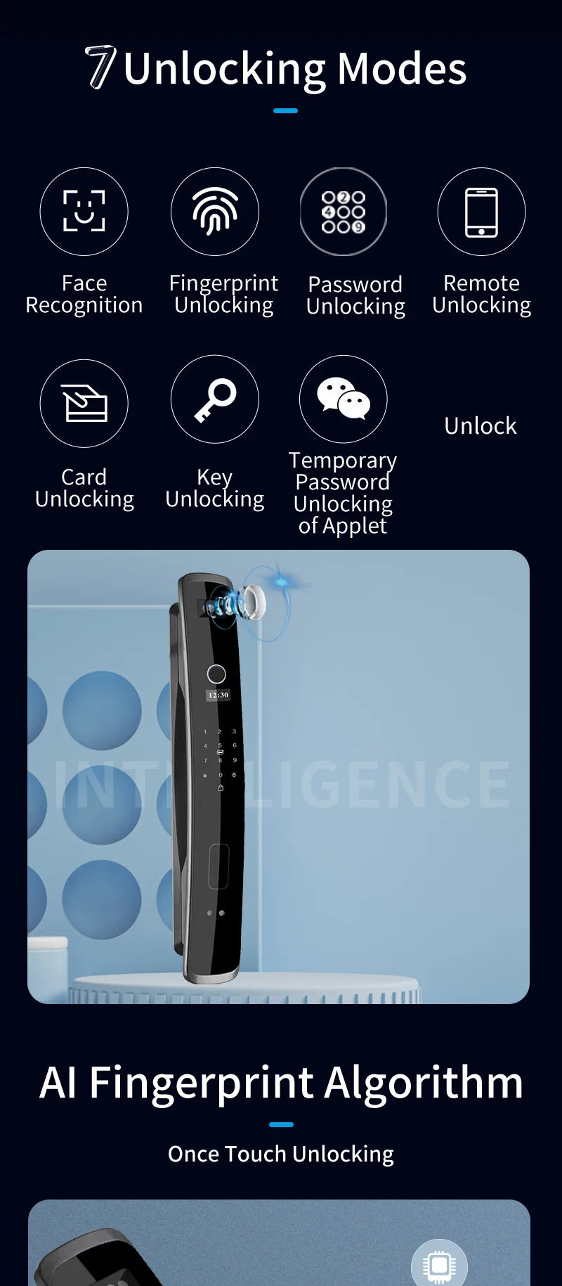 Smart Fingerprint Door Lock with WiFi and App Control
