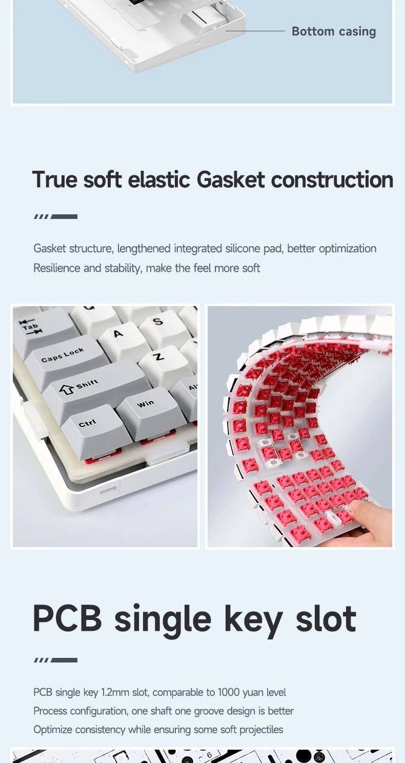 99-Key Bluetooth Gaming Keyboard with RGB and Gasket Mount