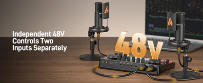 Portable Podcast Mixer Gen2 with Dual XLR and Pro Preamp
