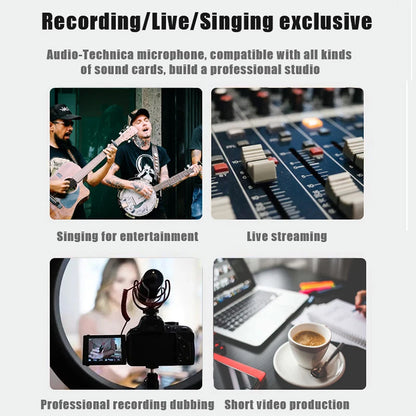 Studio Condenser Microphone AT2035 Noise Cancelling Recording
