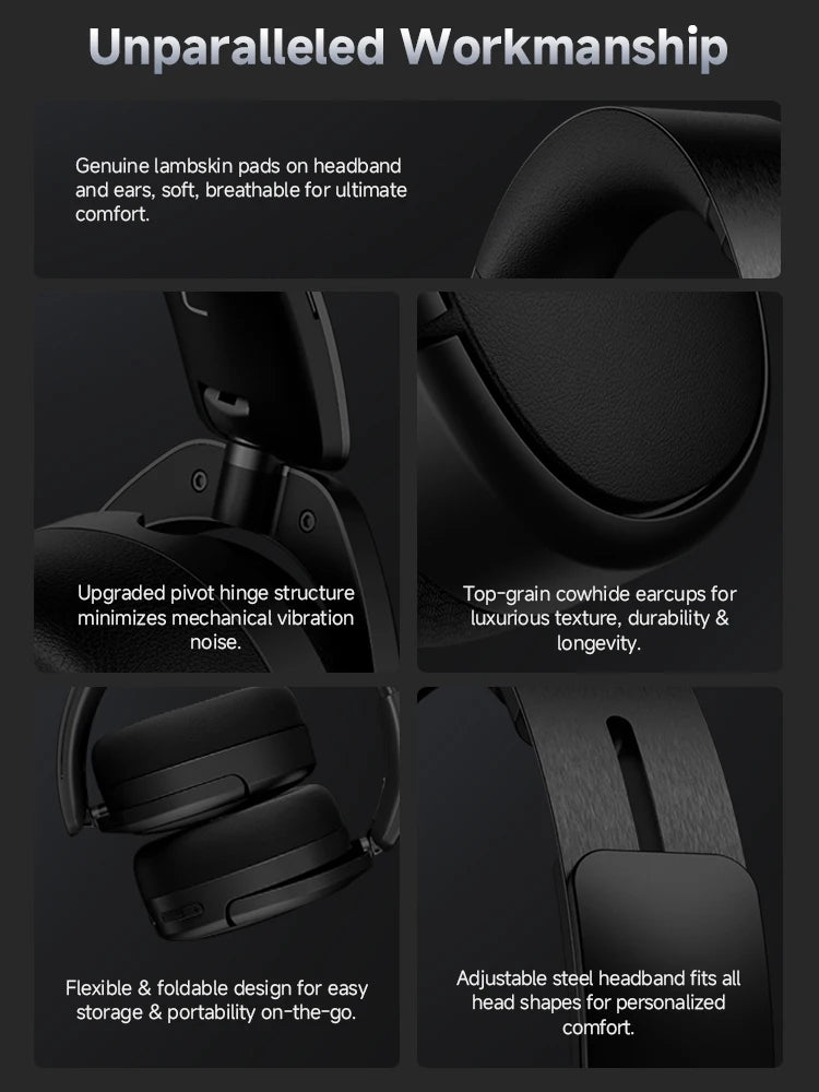Wireless Planar Magnetic Headphones Bluetooth 5.4 Hi-Res Audio