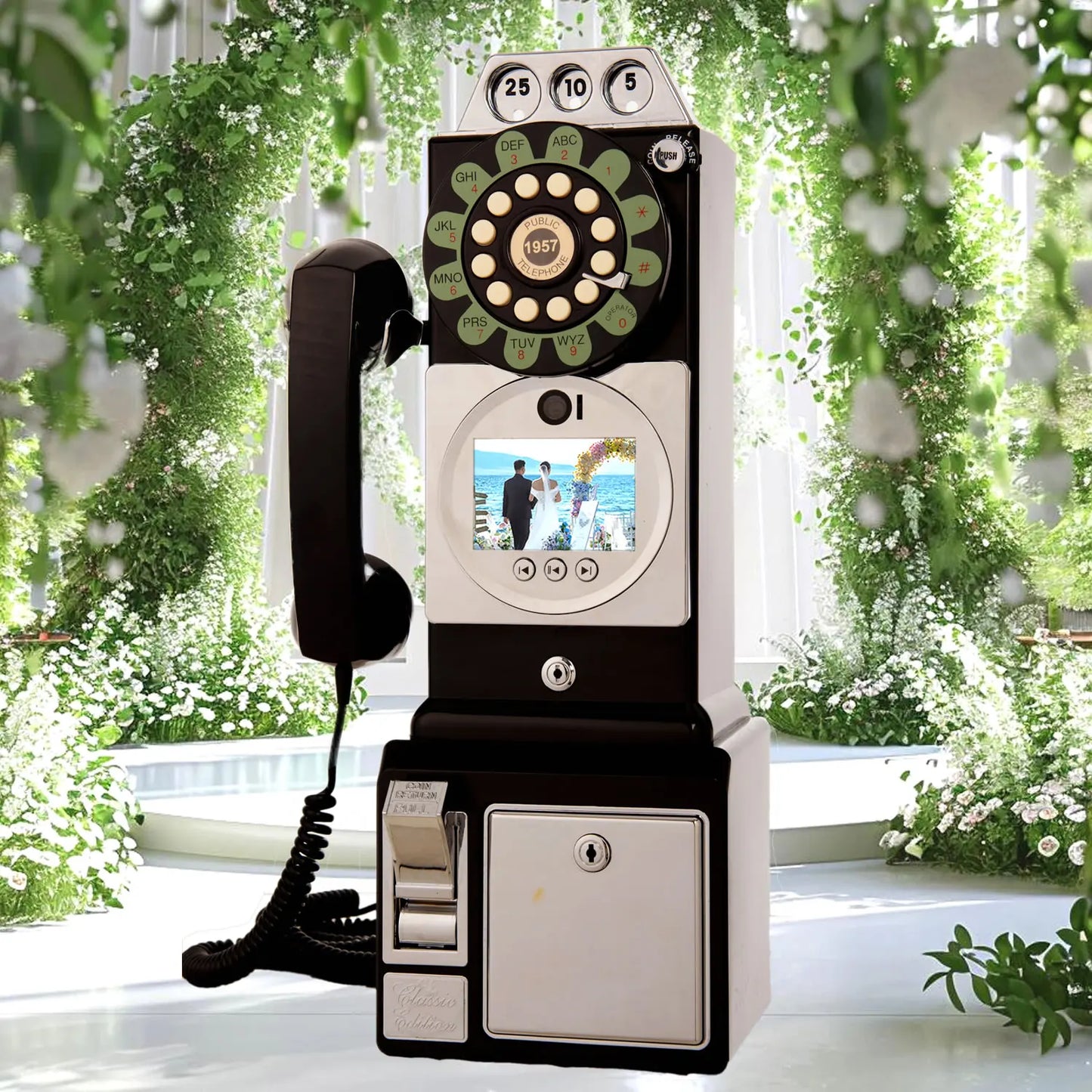Black Guest Video Recording Phone for Events and Parties